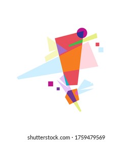 Vector illustration of colorful symbols suitable for t-shirt and other designs