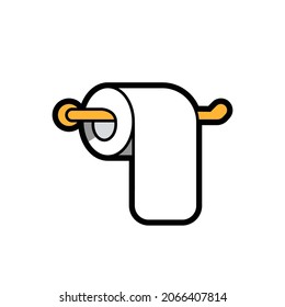 vector illustration of colorful toilet paper roll