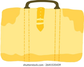 Vector illustration of a colorful travel suitcase, perfect for summer vacation themes, holiday promotions, and tourism-related design. Editable and scalable for various purposes