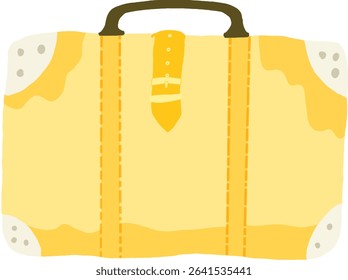 Vector illustration of a colorful travel suitcase, perfect for summer vacation themes, holiday promotions, and tourism-related design. Editable and scalable for various purposes