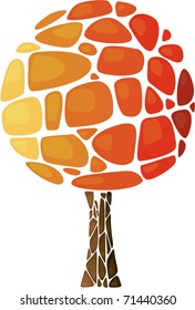 Vector illustration of colorful tree.