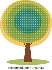 Vector illustration of colorful tree.