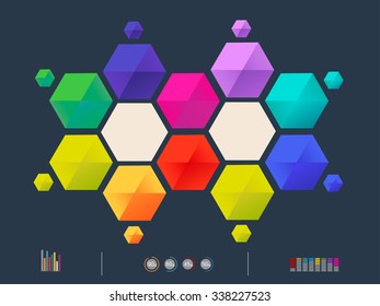 vector illustration of colorful triangle