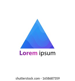 Vector illustration of a colorful triangle logo design