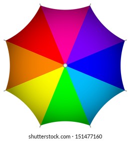 Vector illustration of colorful umbrella