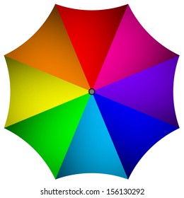 Vector illustration of colorful umbrella