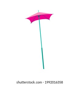 Vector illustration of colorful umbrella isolated on white background.