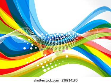 vector illustration colorful wave background