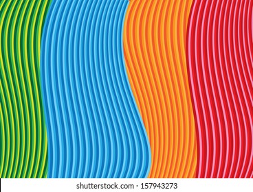 Vector illustration of colorful wave curve background.