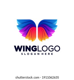 Vector illustration of colorful wings.