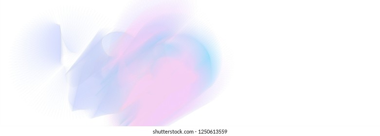Vector illustration of a colorful wireframe structure formed by the interweaving of smoothly curved lines against white background. A complex plexus backdrop.