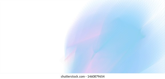 Vector illustration of a colorful wireframe structure formed by the interweaving of smoothly curved lines against white background. A complex plexus backdrop.