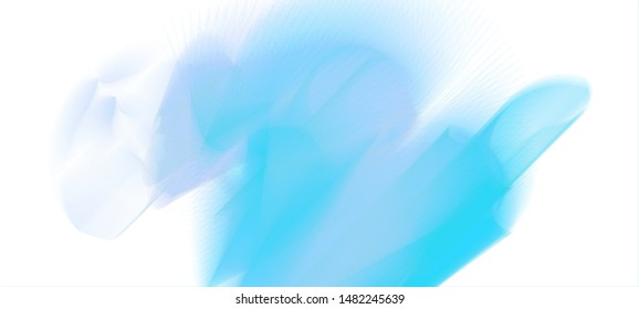 Vector illustration of a colorful wireframe structure formed by the interweaving of smoothly curved lines against white background. A complex plexus backdrop.