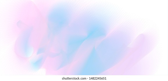 Vector illustration of a colorful wireframe structure formed by the interweaving of smoothly curved lines against white background. A complex plexus backdrop.