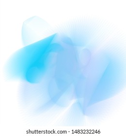Vector illustration of a colorful wireframe structure formed by the interweaving of smoothly curved lines against white background. A complex plexus backdrop.