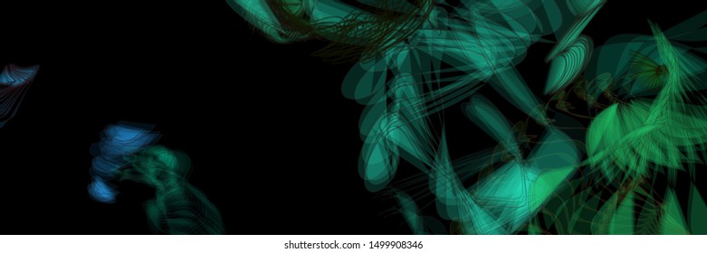 Vector illustration of a colorful wireframe structure formed by the interweaving of smoothly curved lines. A complex plexus backdrop resembling a fractal pattern. Crazy art concept.