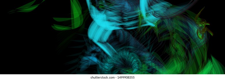 Vector illustration of a colorful wireframe structure formed by the interweaving of smoothly curved lines. A complex plexus backdrop resembling a fractal pattern. Crazy art concept.
