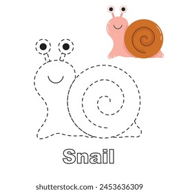 Vector illustration. Coloring book . Cartoon animal. Clipart set for nursery poster, Practice skills
