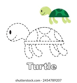 Vector illustration. Coloring book . Cartoon animal. Clipart set for nursery poster, Practice skills