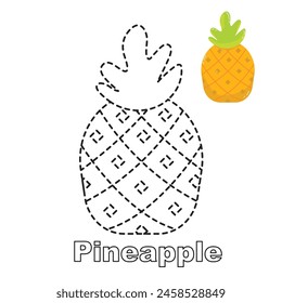 Vector illustration. Coloring book . Cartoon animal. Clipart set for nursery poster, Practice skills