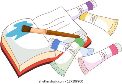 Ilustración vectorial del libro de colorear con tubos