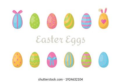 Vector illustration of coloring eggs for the holiday for the faithful.