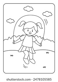 Vector illustration coloring simple cartoons for children Fun and Creative Coloring Pages For Girls Boys