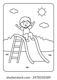 Vector illustration coloring simple cartoons for children Fun and Creative Coloring Pages For Girls Boys