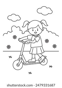 Vector illustration coloring simple cartoons for children Fun and Creative Coloring Pages For Girls  Boys.