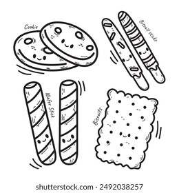 Vector illustration coloring simple cartoons. outline black and white, icon