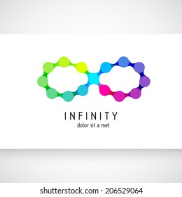 Vector illustration of colors Infinity Symbols