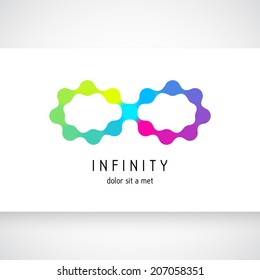 Vector illustration of colors Infinity Symbols