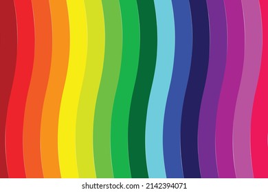 Vector illustration with the colors of the rainbow