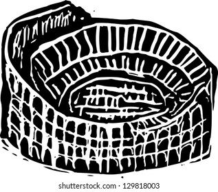 Vector illustration of the Colosseum from Rome