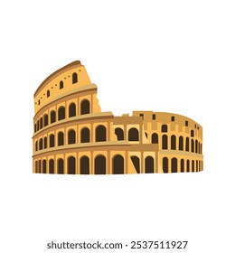 vector illustration of colosseum in white background