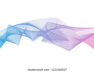 Vector illustration colourful abstract background wave line effect on white background.
