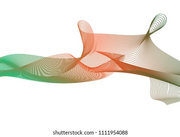 Vector illustration colourful abstract background wave line effect on white background.