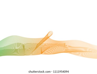 Vector illustration colourful abstract background wave line effect on white background.