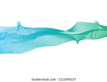 Vector illustration colourful abstract background wave line effect on white background.
