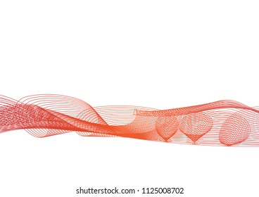 Vector illustration colourful abstract background wave line effect on white background.