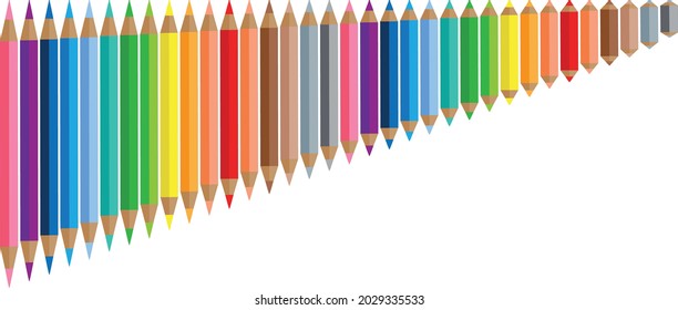 Dibujo de fondo de lápiz colorido de la ilustración del vector