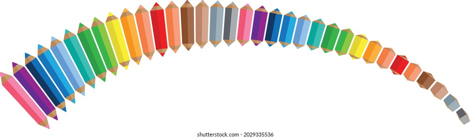 Dibujo de fondo de lápiz colorido de la ilustración del vector