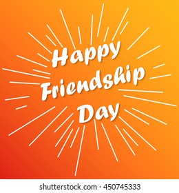 Vector illustration with colourful text for Happy Friendship day