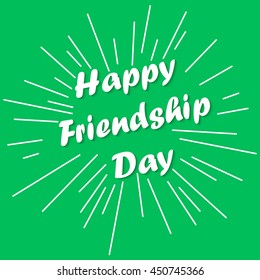 Vector illustration with colourful text for Happy Friendship day