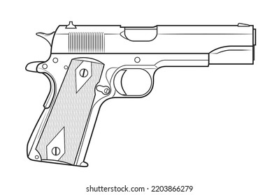 66 1911 Handgun Stock Vectors, Images & Vector Art | Shutterstock