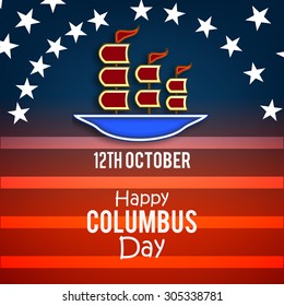 Vector illustration Columbus Day.