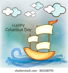 Vector illustration Columbus Day.