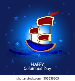 Vector illustration Columbus Day.