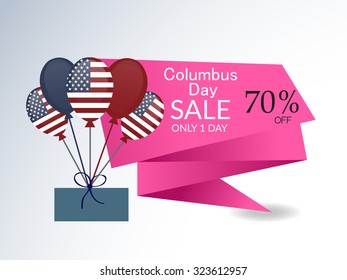 Vector illustration for Columbus Day Banner.