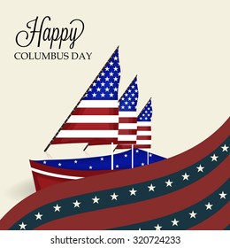 Vector illustration for Columbus Day on abstract background.